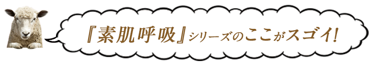 素肌呼吸シリーズのここがスゴイ