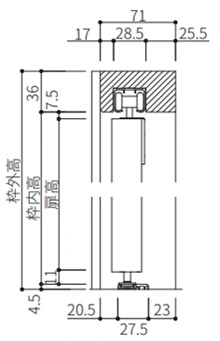折戸 納まり図